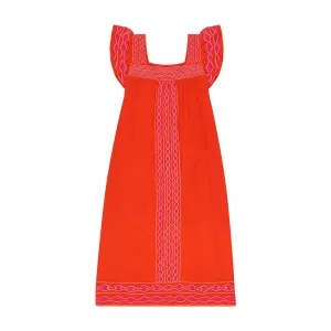 Maxi Sandrine Women's Dress in Poppy Embroidery