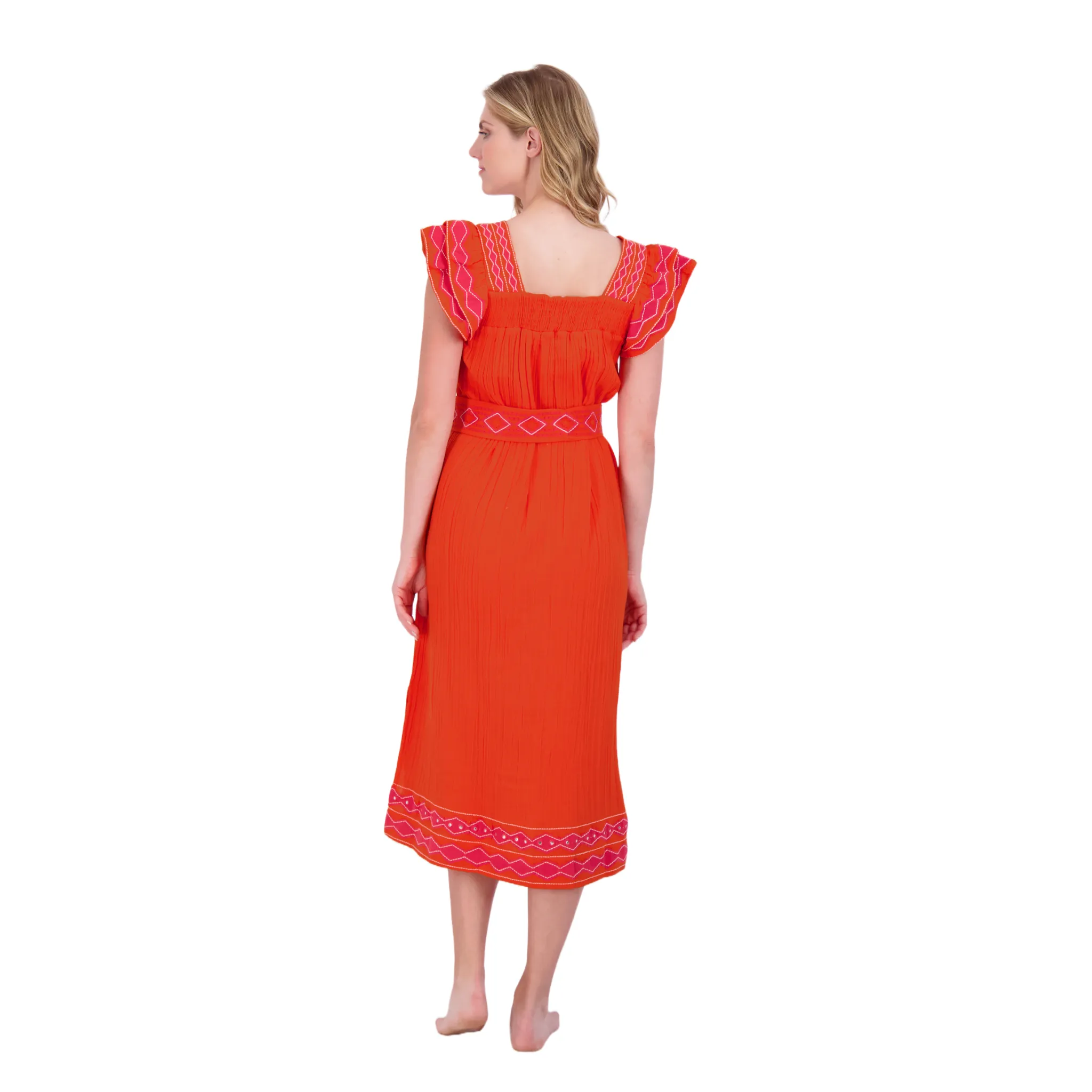 Maxi Sandrine Women's Dress in Poppy Embroidery