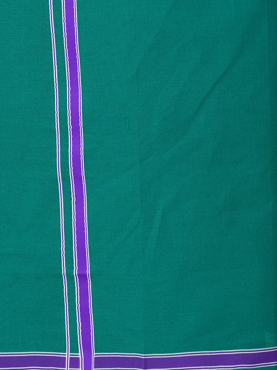 Men Voilet Fancy Border Green Dhoti Charming Colour 2