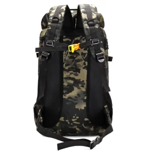 Men's hiking backpack 70 liters, large capacity camouflage camping backpack, outdoor women's luggage backpack