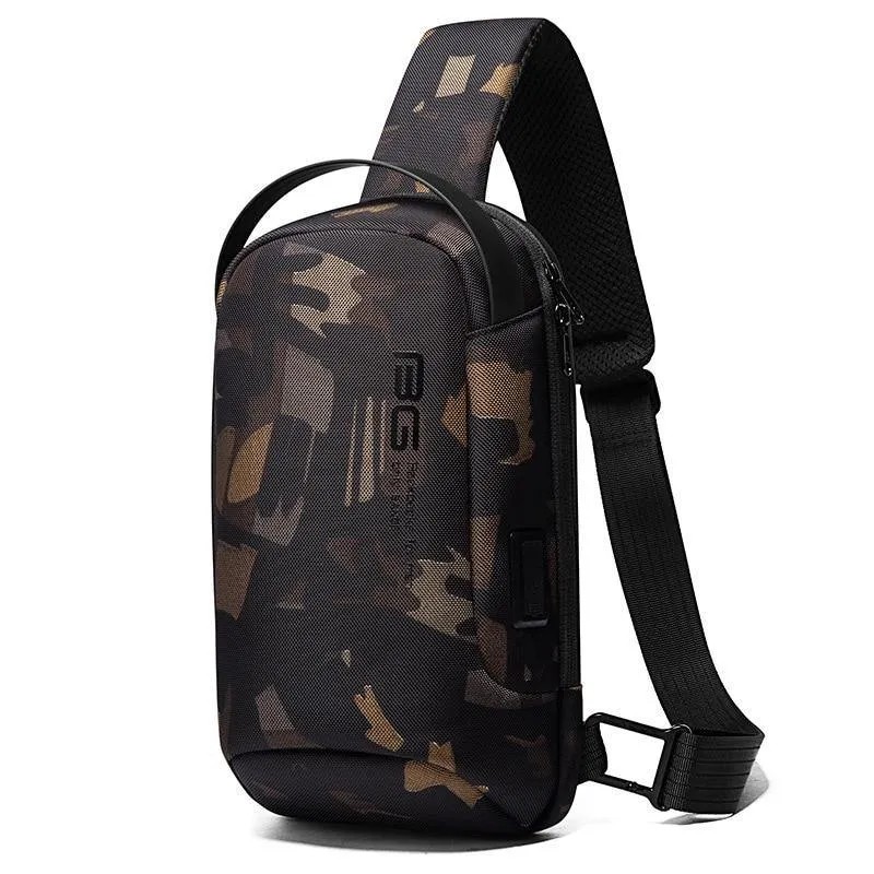 Men's Multifunction Waterproof Crossbody Bag