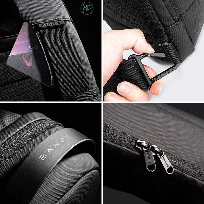 Men's Multifunction Waterproof Crossbody Bag