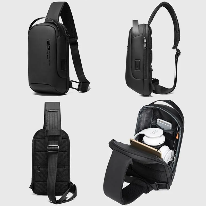 Men's Multifunction Waterproof Crossbody Bag