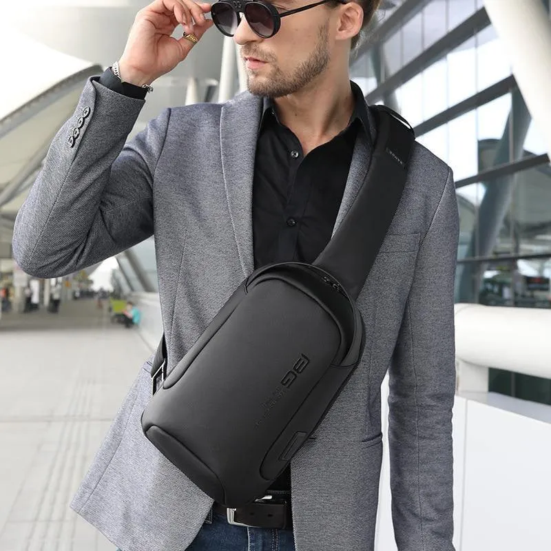 Men's Multifunction Waterproof Crossbody Bag