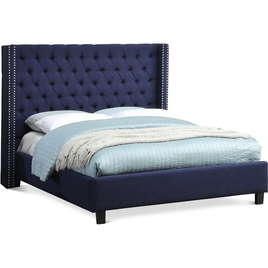 Meridian Furniture Ashton Linen Textured Bed