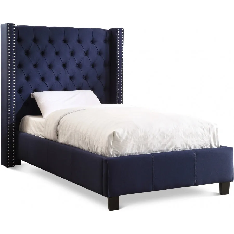 Meridian Furniture Ashton Linen Textured Bed