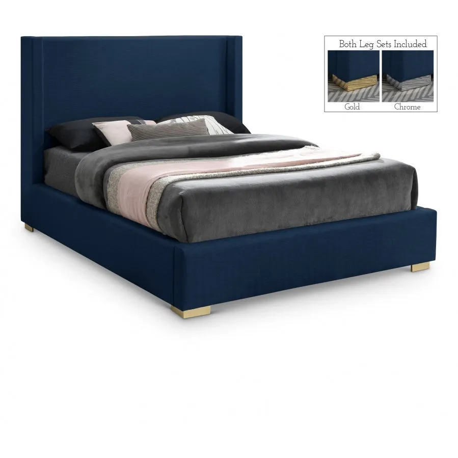 Meridian Furniture Royce Linen Textured Bed