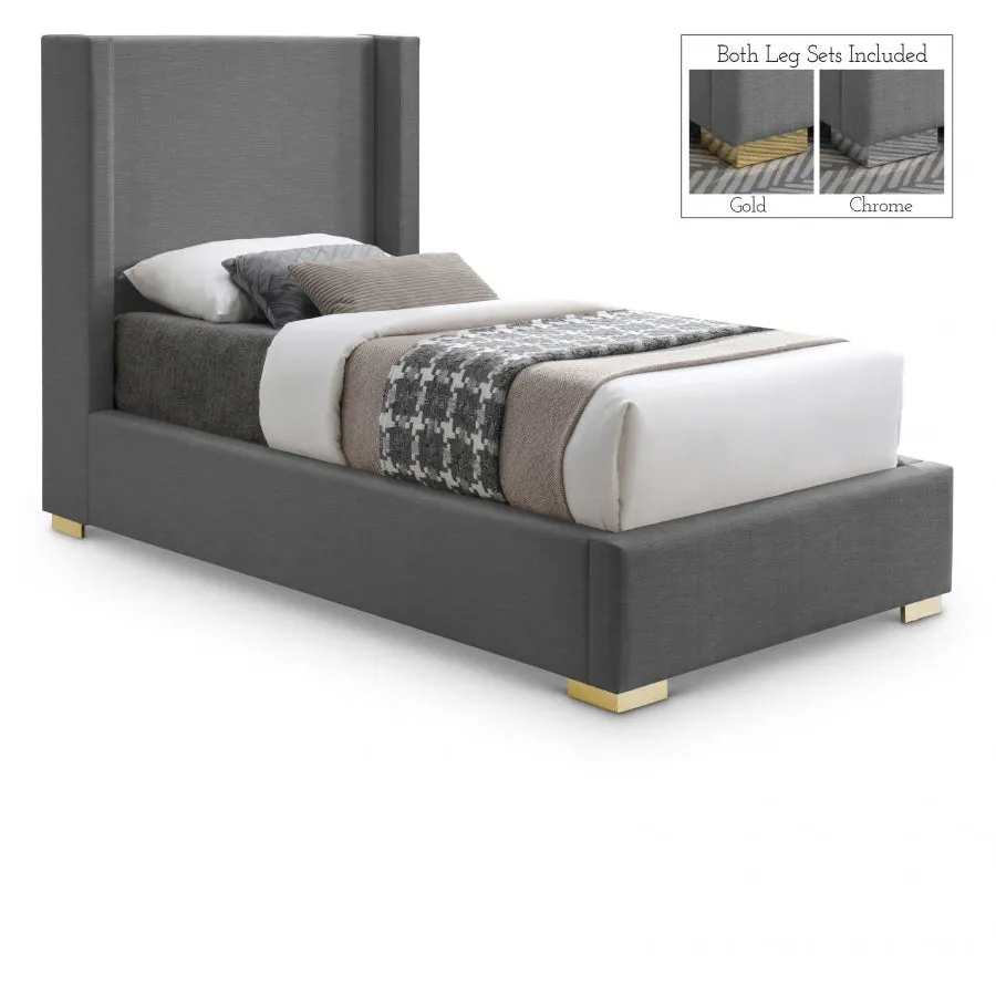 Meridian Furniture Royce Linen Textured Bed
