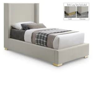 Meridian Furniture Royce Linen Textured Bed