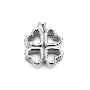 Mesh charm clover silver
