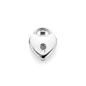 Mesh charm heart keyhole silver