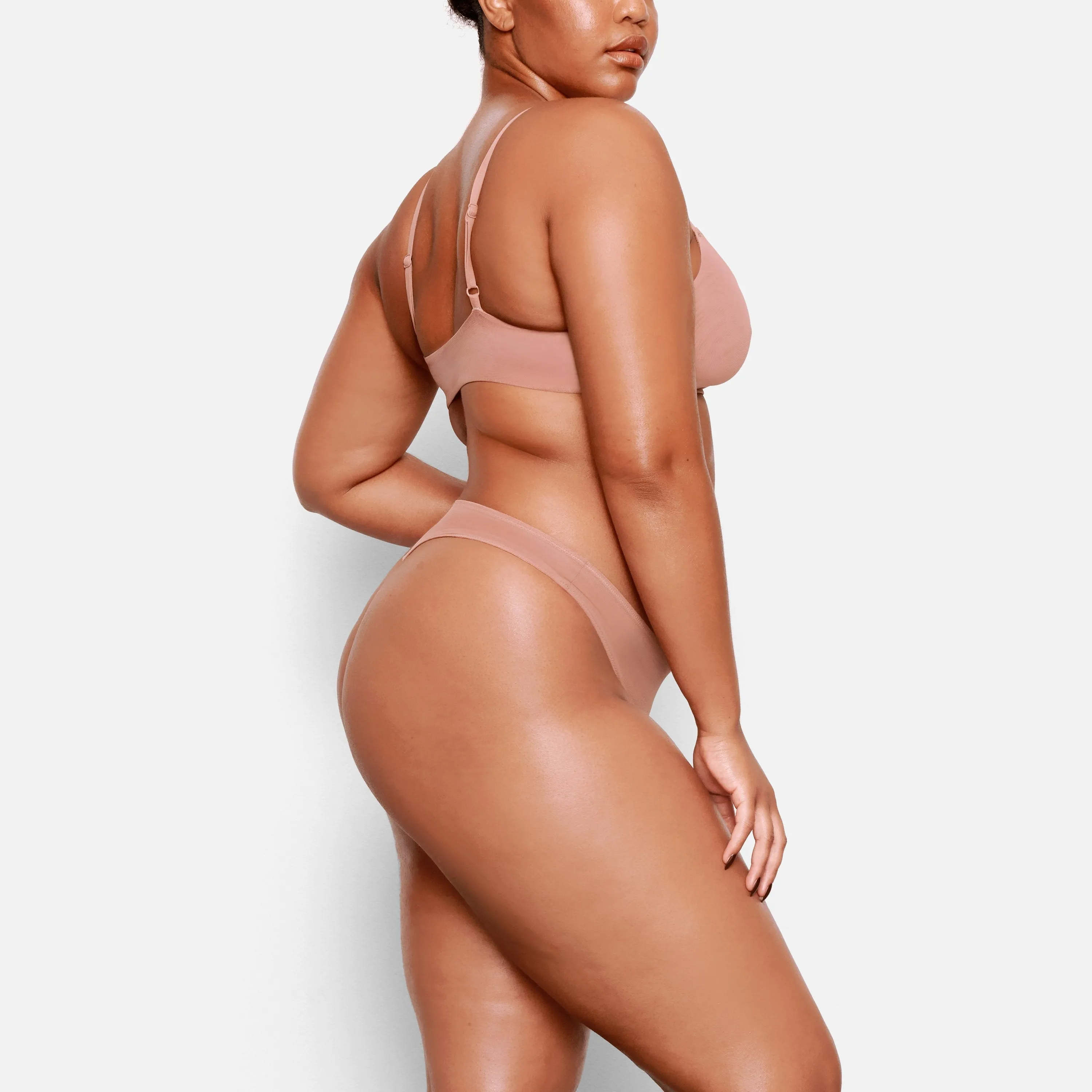 MESH SCOOP BRALETTE | ROSE CLAY