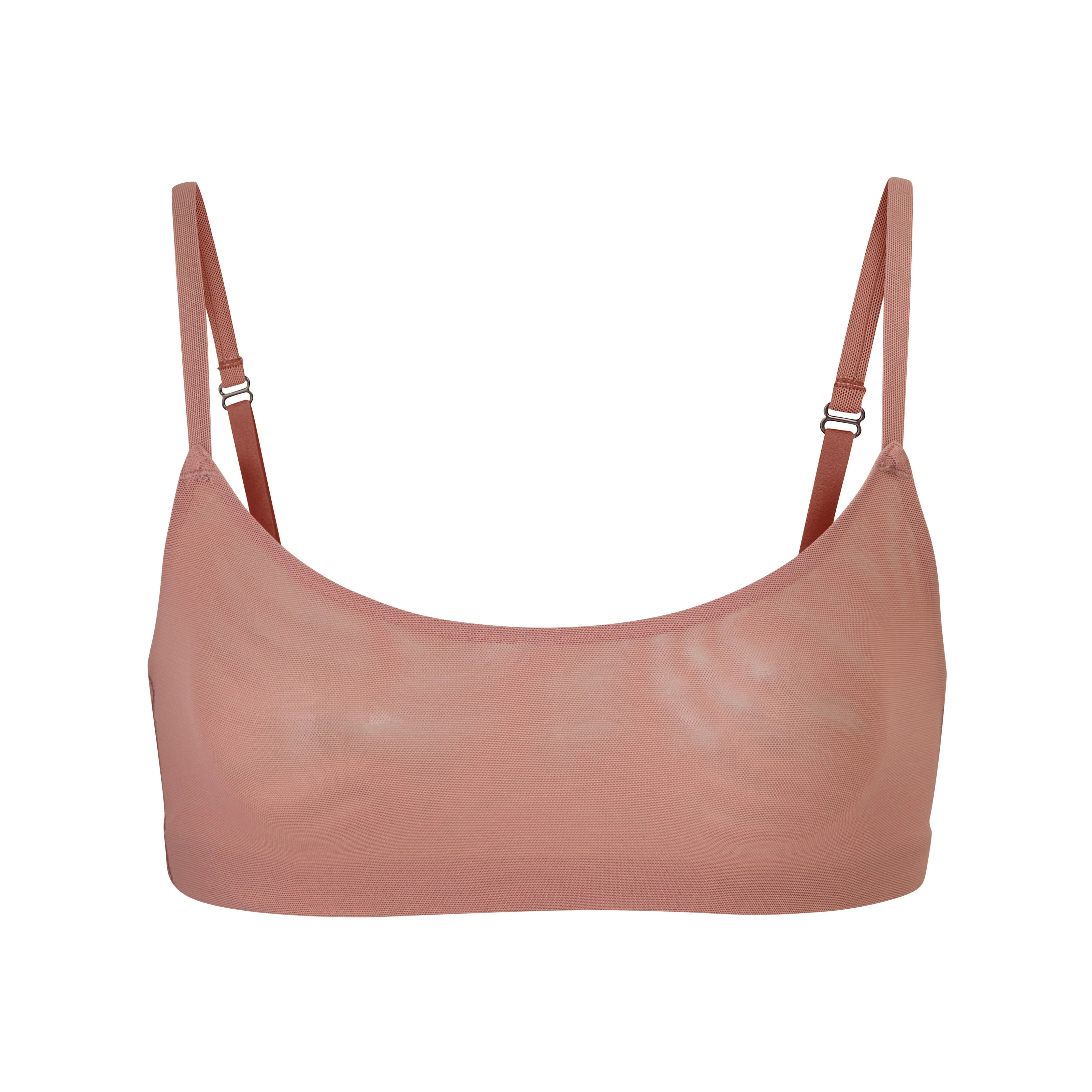 MESH SCOOP BRALETTE | ROSE CLAY