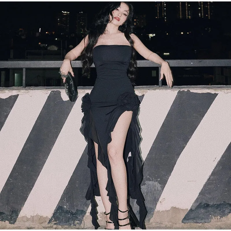 Mesh Tassels Fairy Dress/ See-Through Summer Elegance