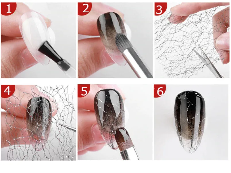 Metallic Mesh Nail Art 3D Decoration