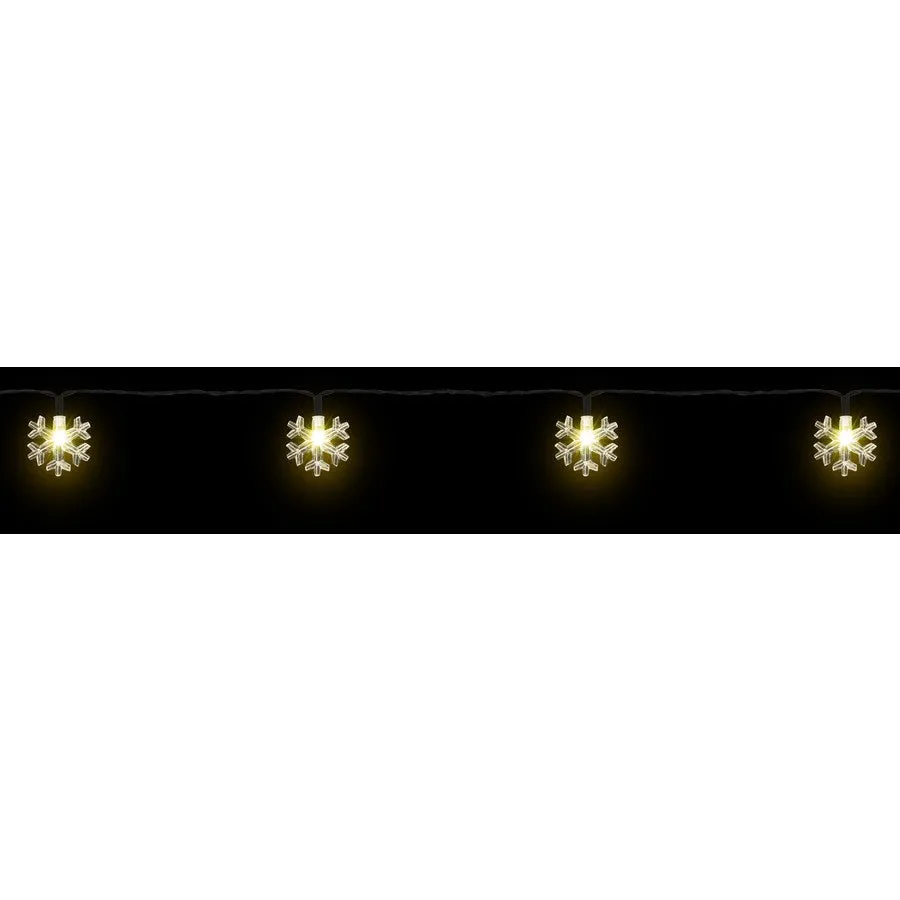 Mirabella 24 Snowflake Battery Operated String Lights - Warm White