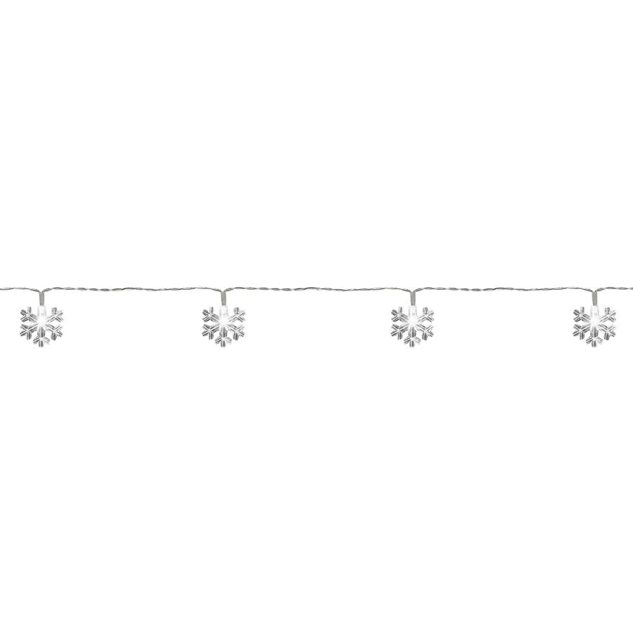 Mirabella 24 Snowflake Battery Operated String Lights - Warm White