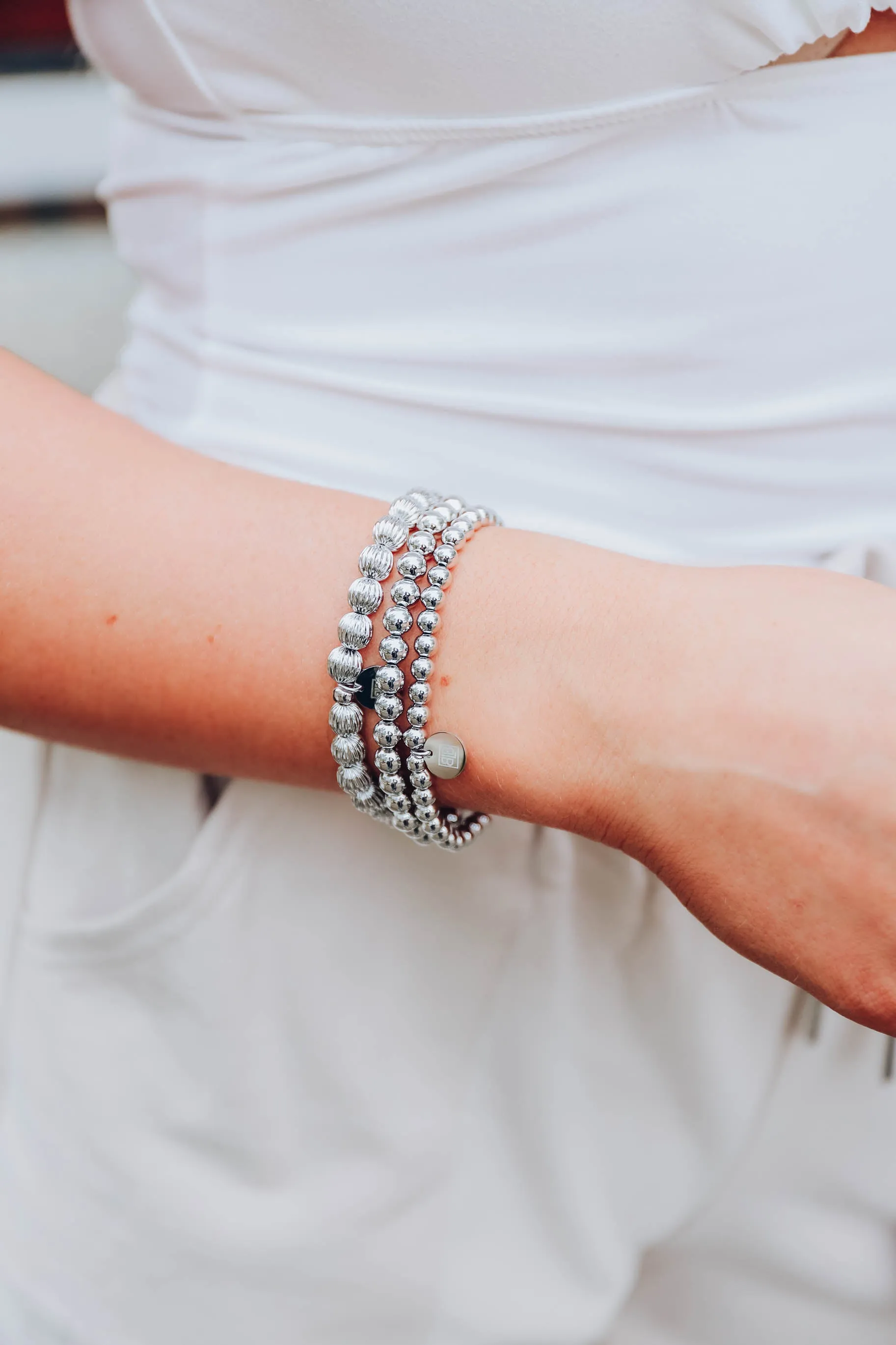 Mrs. Bracelet Set by B.b.Lila - Silver
