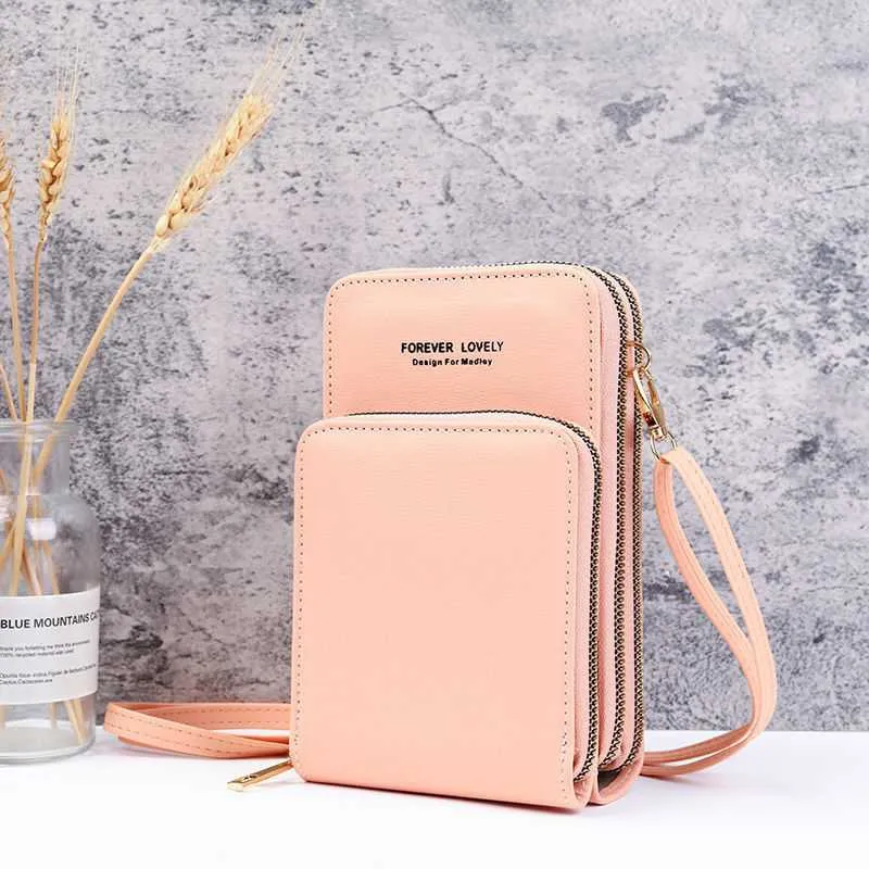 Multi-Compartment Phone Purse With Clear Window