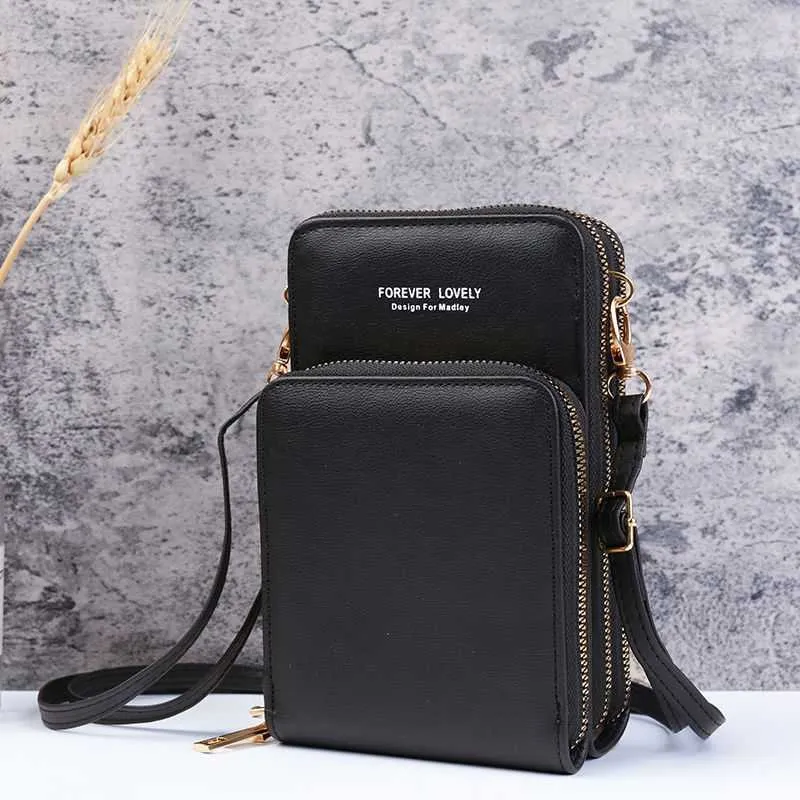 Multi-Compartment Phone Purse With Clear Window