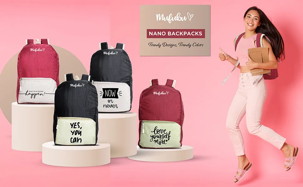 Nano Backpack 15 Ltr Yes You Can Wine   Beige