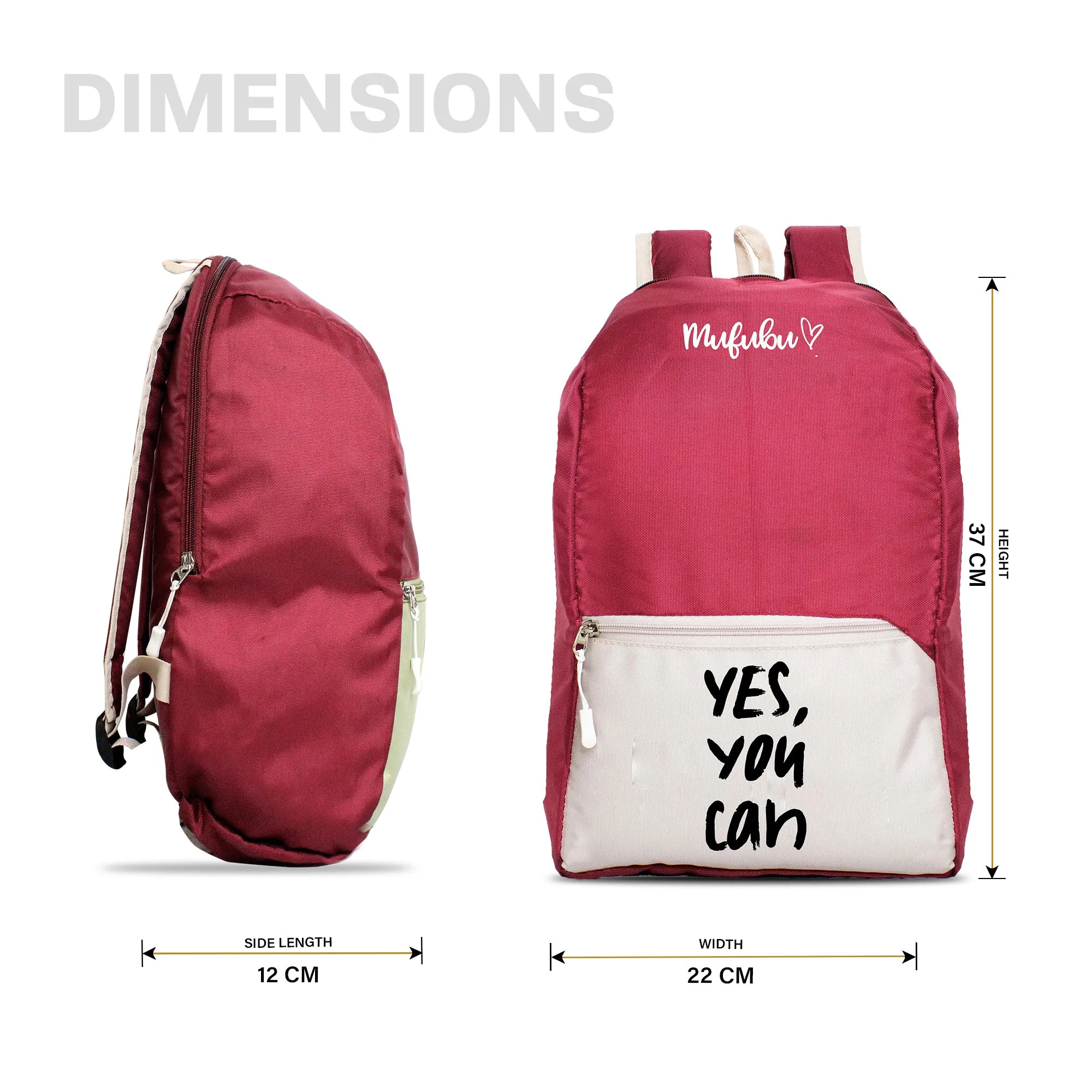 Nano Backpack 15 Ltr Yes You Can Wine   Beige