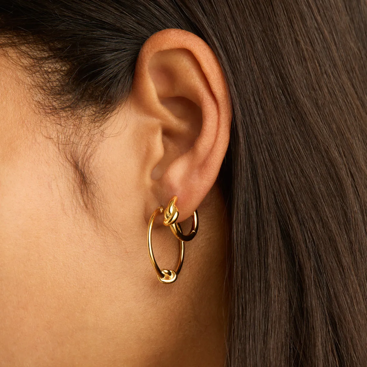 Nature’s Knot Huggie Earrings