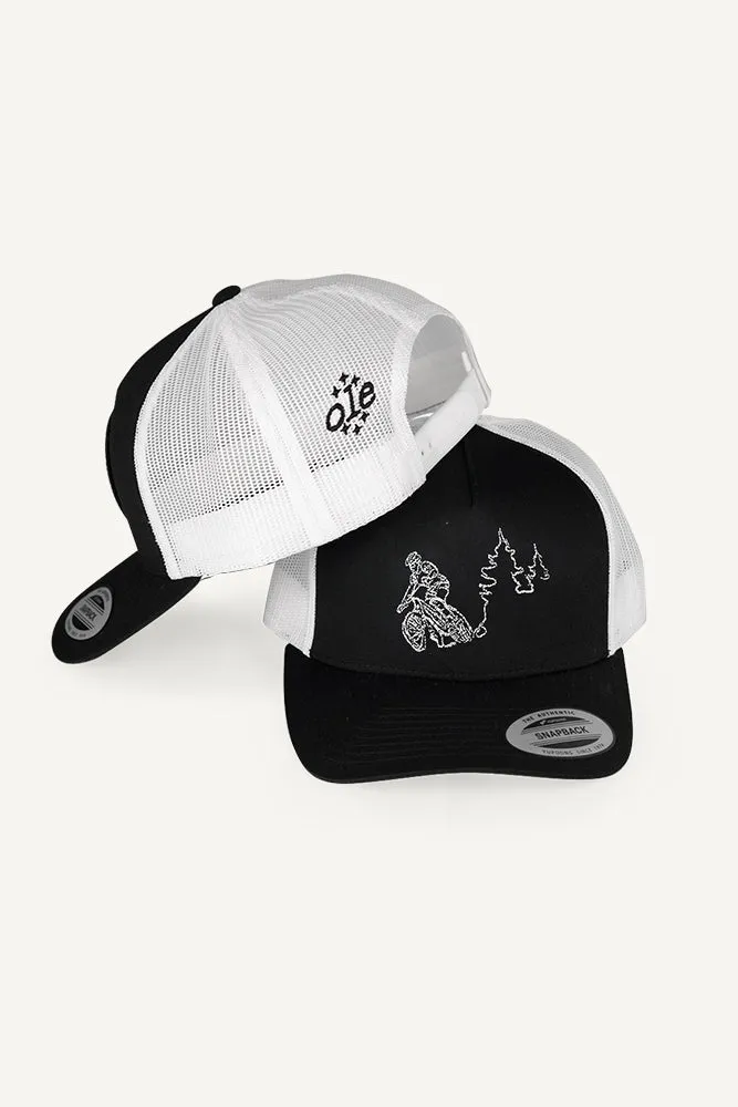 One Line Mountain Bike Trucker Cap