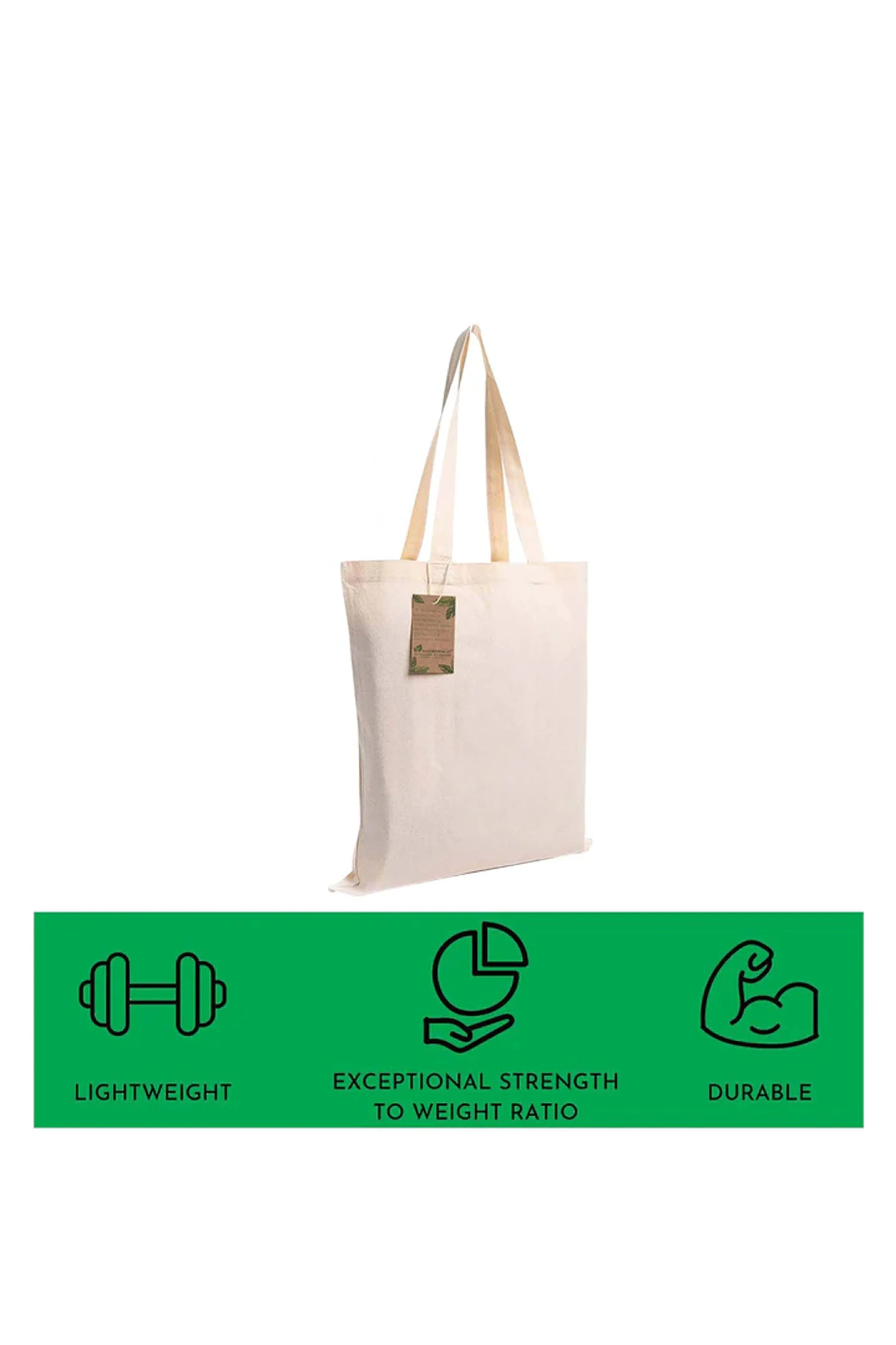 Organic Cotton Simple Tote bag - 2 Pack