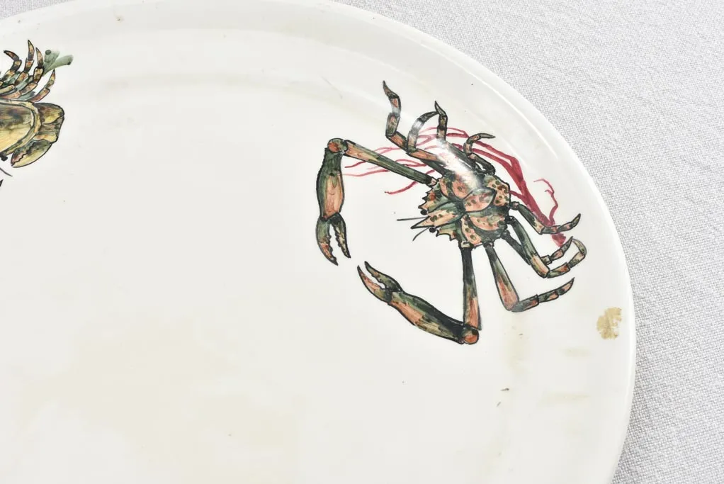 Oval bouillabaisse tureen with lobster handle - pink