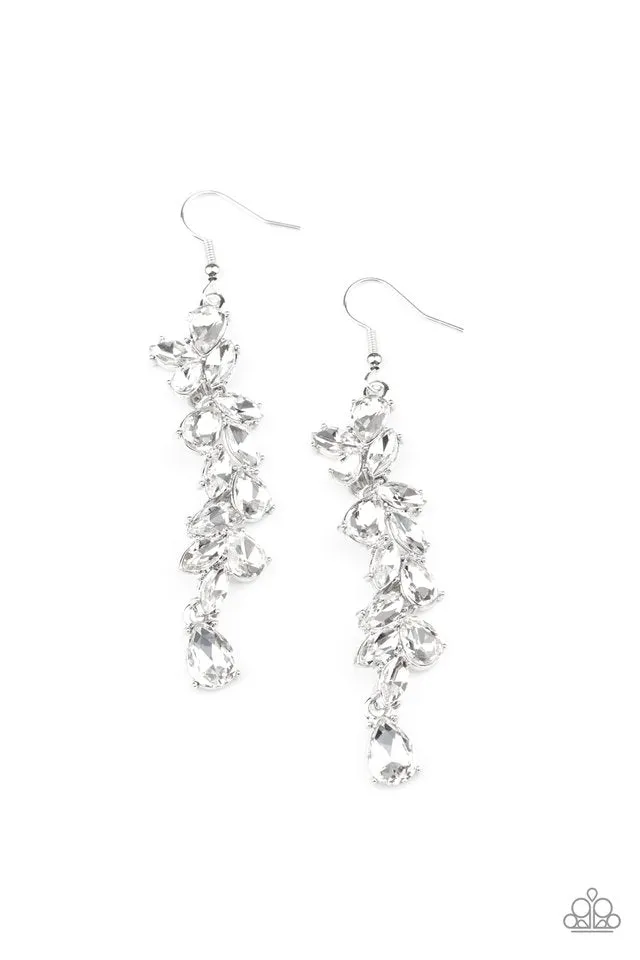 Paparazzi Earring ~ Unlimited Luster - White