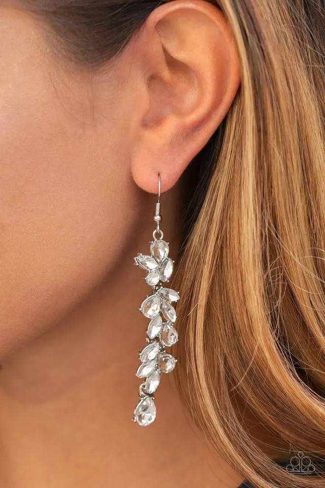 Paparazzi Earring ~ Unlimited Luster - White