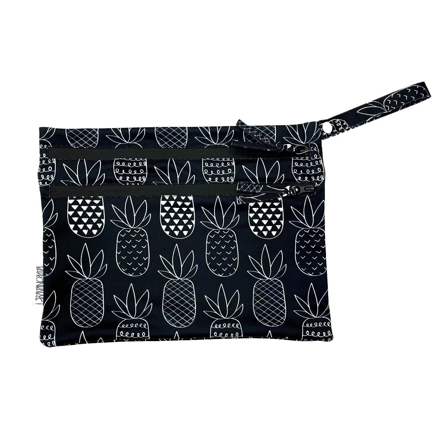 Pineapple Monochrome - Waterproof Wet Bag (For mealtime, on-the-go, and more!)