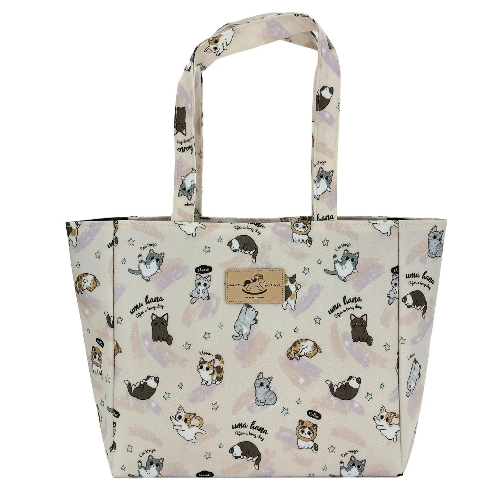 Pink Cat Yoga Medium Tote