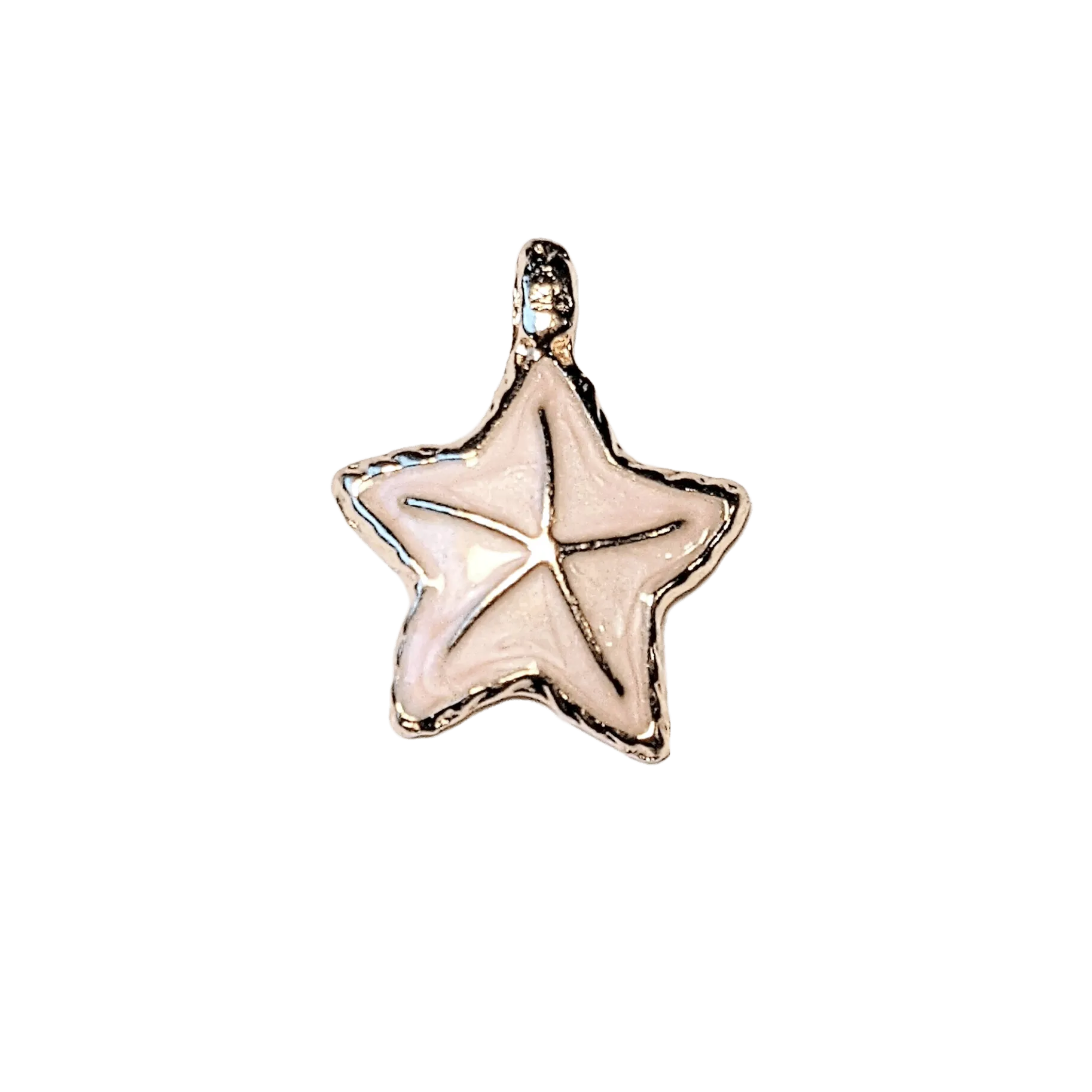 Pink Enamel Starfish Pendant