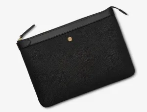 Pouch Large, Leather - Black/Black