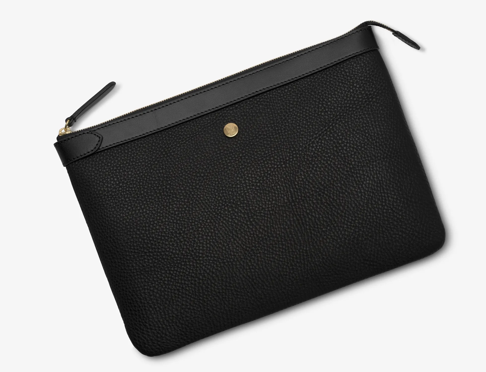Pouch Large, Leather - Black/Black