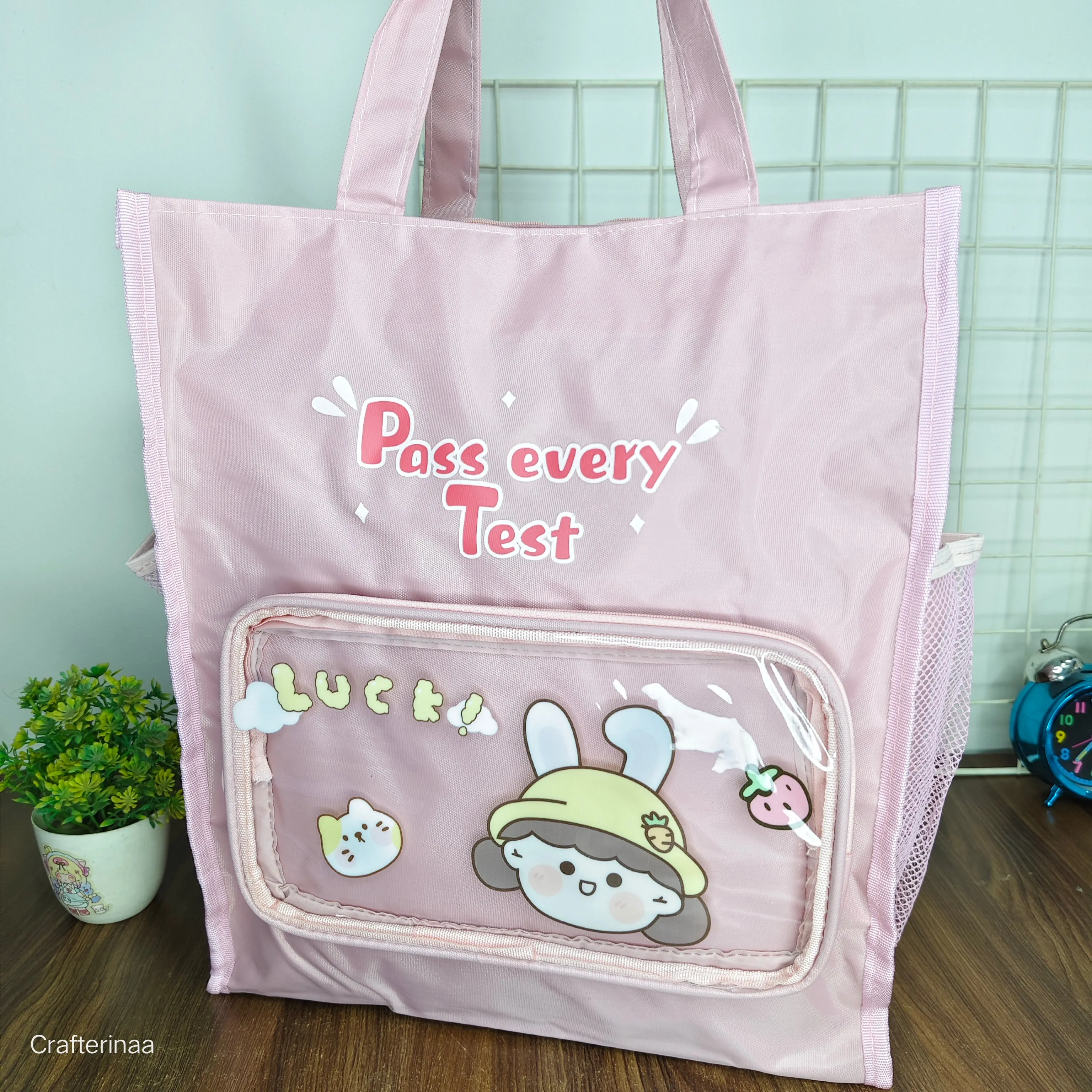Premium Kawaii Tote bags with 3 compartments 
Stylish and Trendy Travelling Bag for Boys and Girls