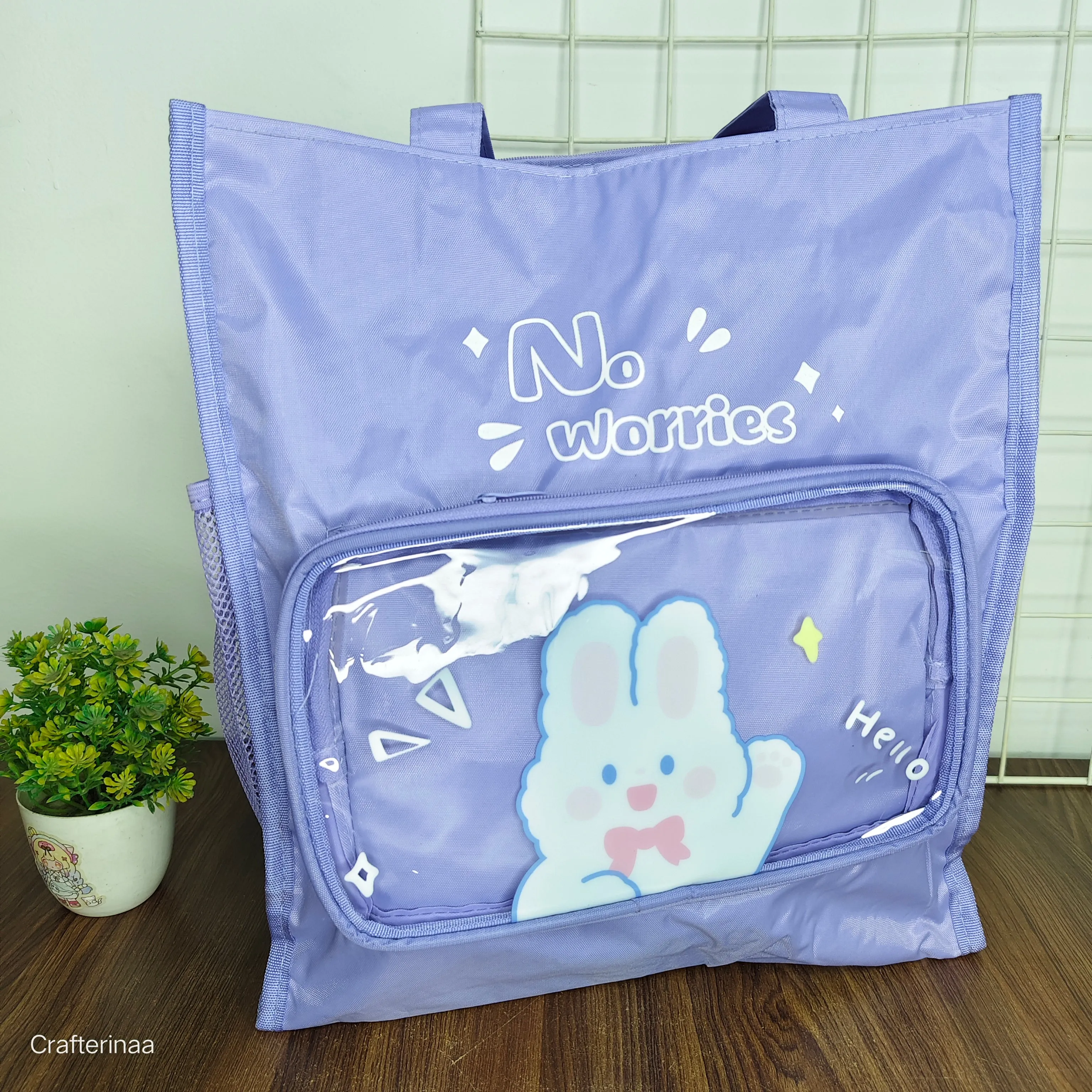 Premium Kawaii Tote bags with 3 compartments 
Stylish and Trendy Travelling Bag for Boys and Girls
