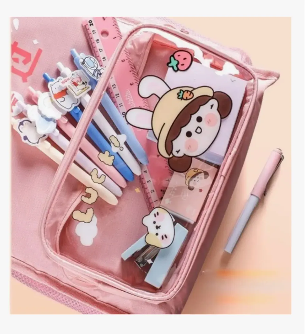 Premium Kawaii Tote bags with 3 compartments 
Stylish and Trendy Travelling Bag for Boys and Girls