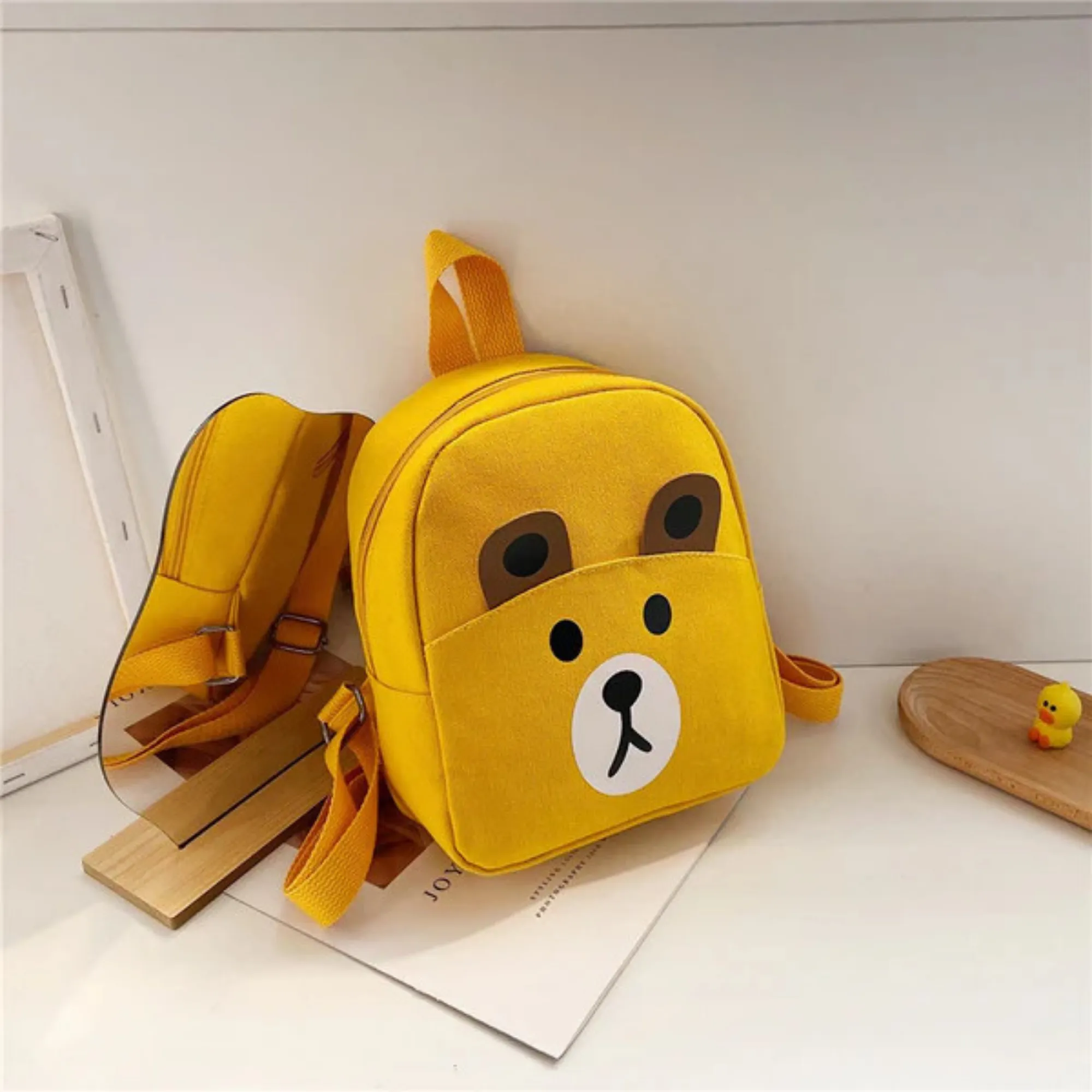 Preschool Children's Teddy Backpack - Yellow