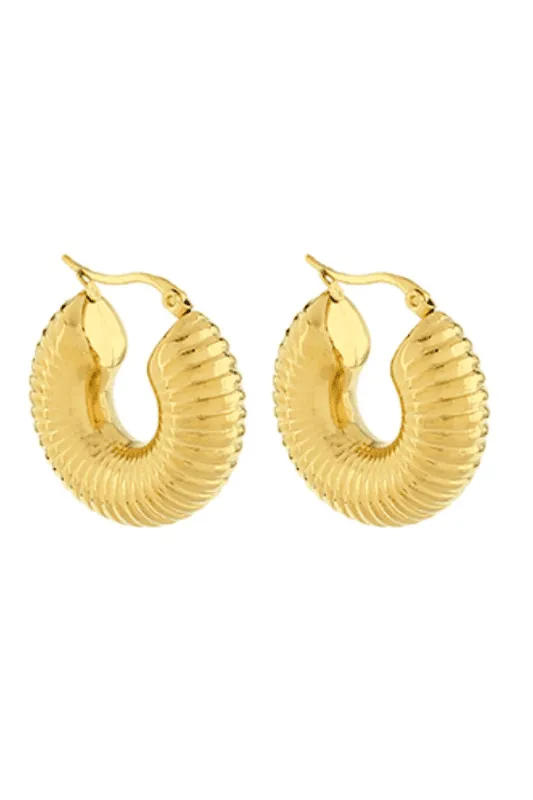 Puff Hoop Earrings