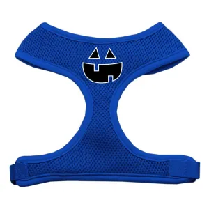 Pumpkin Face Design Soft Mesh Harnesses Blue Extra Large