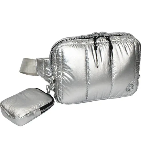Quilted Nylon Passport Sling Bag