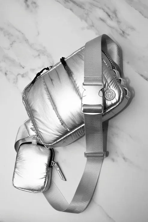 Quilted Nylon Passport Sling Bag