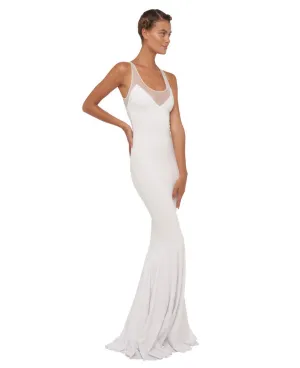 RACER TEE DEEP V FISHTAIL GOWN