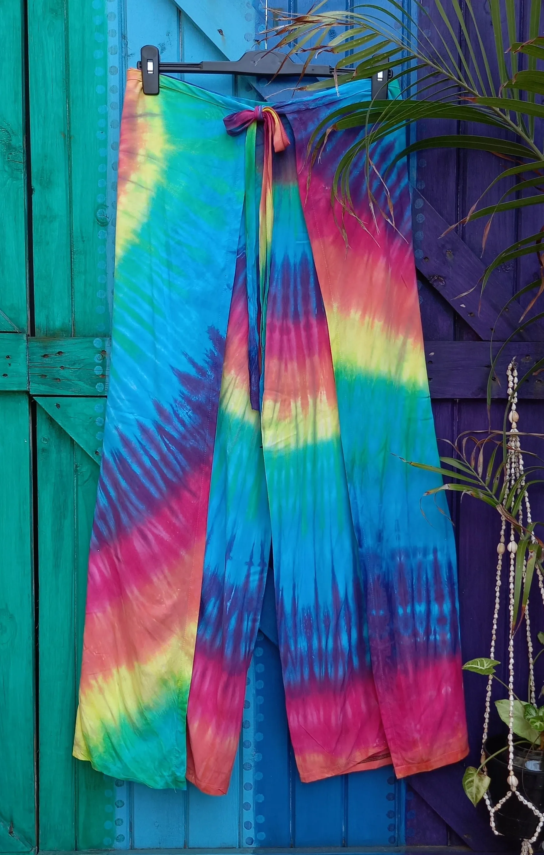 Rayon Ladies Hippie Tie Dye Wrap Around Pants