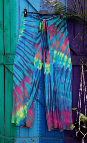 Rayon Ladies Hippie Tie Dye Wrap Around Pants