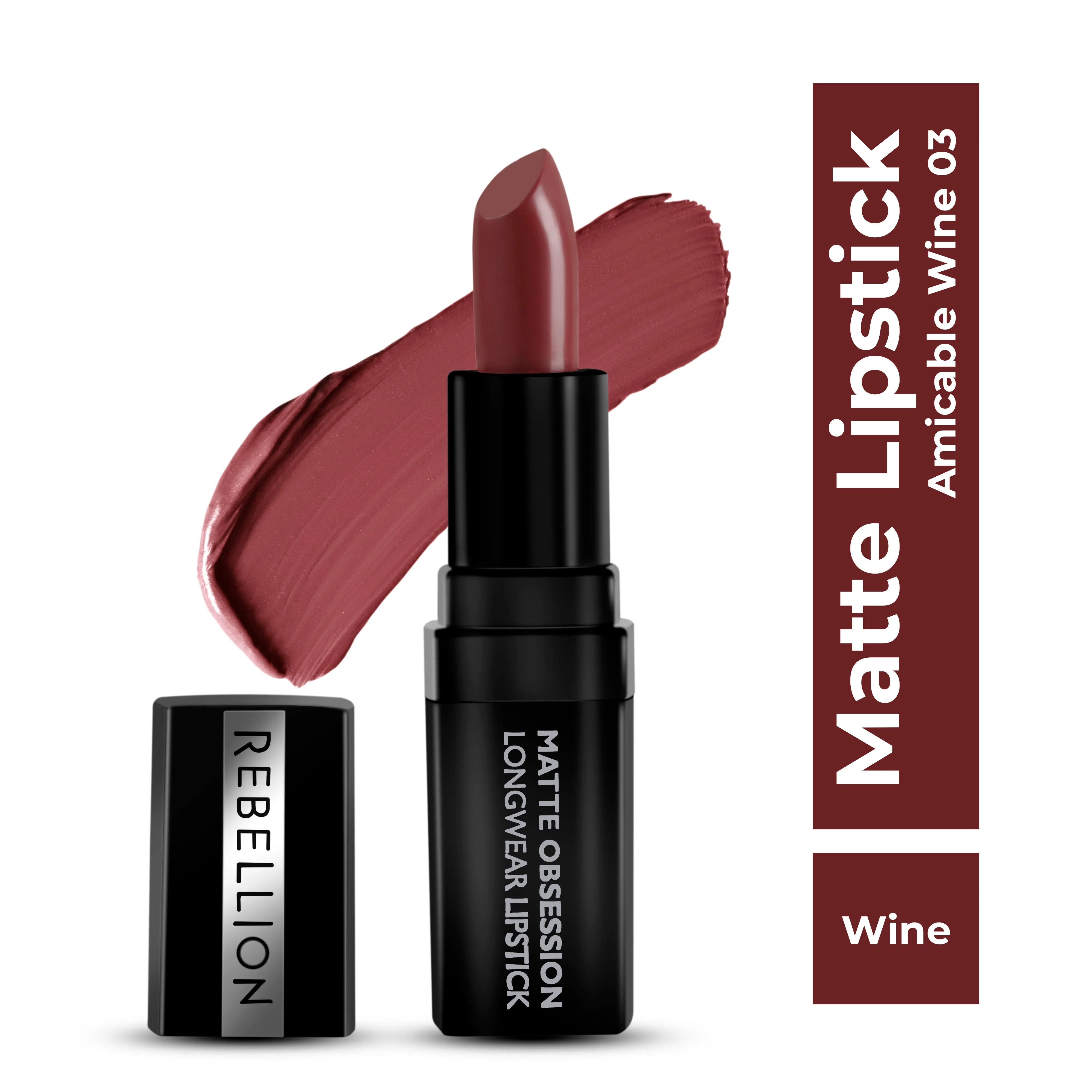 Rebellion Matte Obsession Long Wear Bullet Lipstick