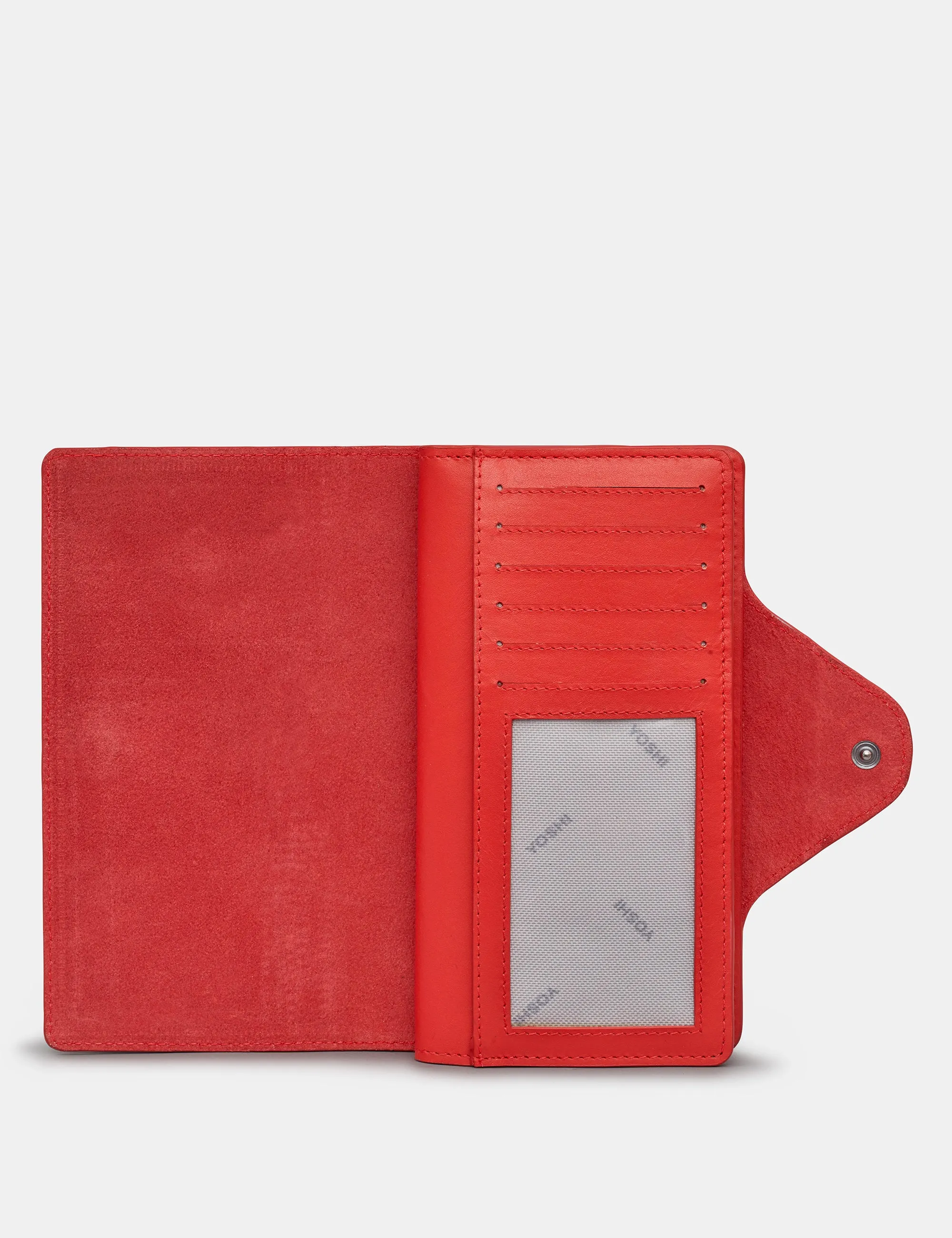 Red Satchel Leather Purse